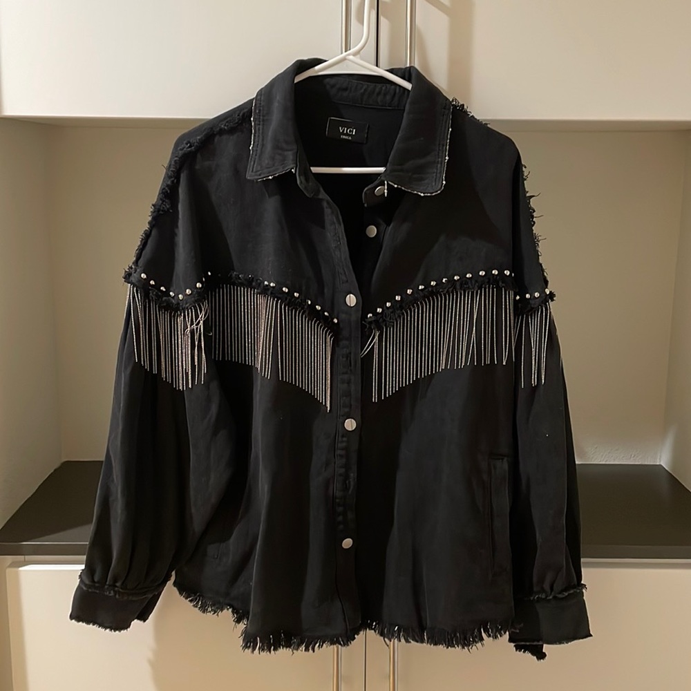 Sold Out- VICI Statement Studded Shacket